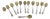 Silver-Plated Metal Ice Cream Scoops with Russell Pattern by Mappin & Webb, Set of 12 For Sale