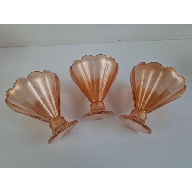 rt Deco Pink Rosaline Glass Dessert Bowls, Former Czechoslovakia, 1930s, Set of 6 For Sale - Image 13 of 18