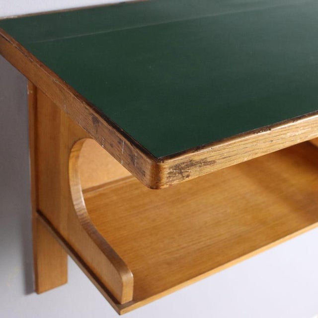 Vintage Laminate Oak Veneer Shelf, Italy, 1950s For Sale - Image 3 of 10