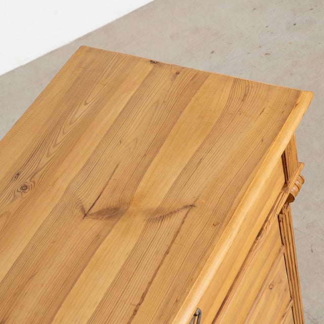 19th Century Danish Waxed Pine Chest of Four Drawers For Sale - Image 6 of 13
