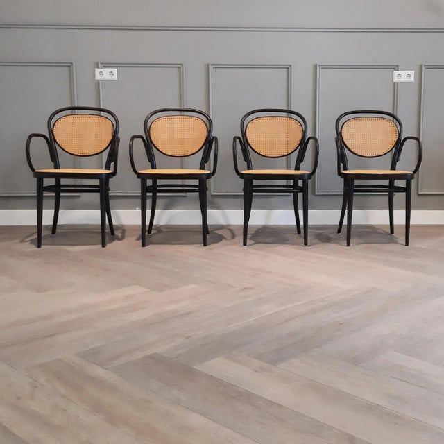 No. 215 RF Chairs by Michael Thonet, 1980, Set of 4 For Sale - Image 12 of 12