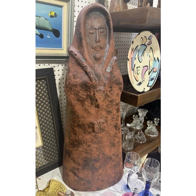 1960s Vintage Large Clay Eskimo Sculpture For Sale - Image 5 of 5