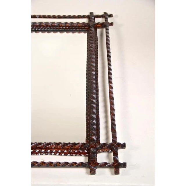 Tramp Art Wall Mirror, Austria, 1880s For Sale - Image 10 of 17