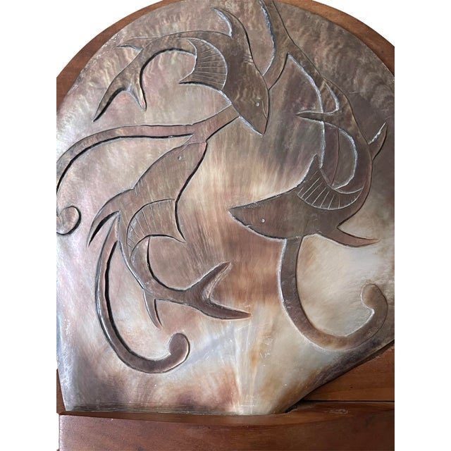 1970s Shell Hinge Lidded Walnut Wood Box Attributed to Alexandre Noll For Sale In San Francisco - Image 6 of 7