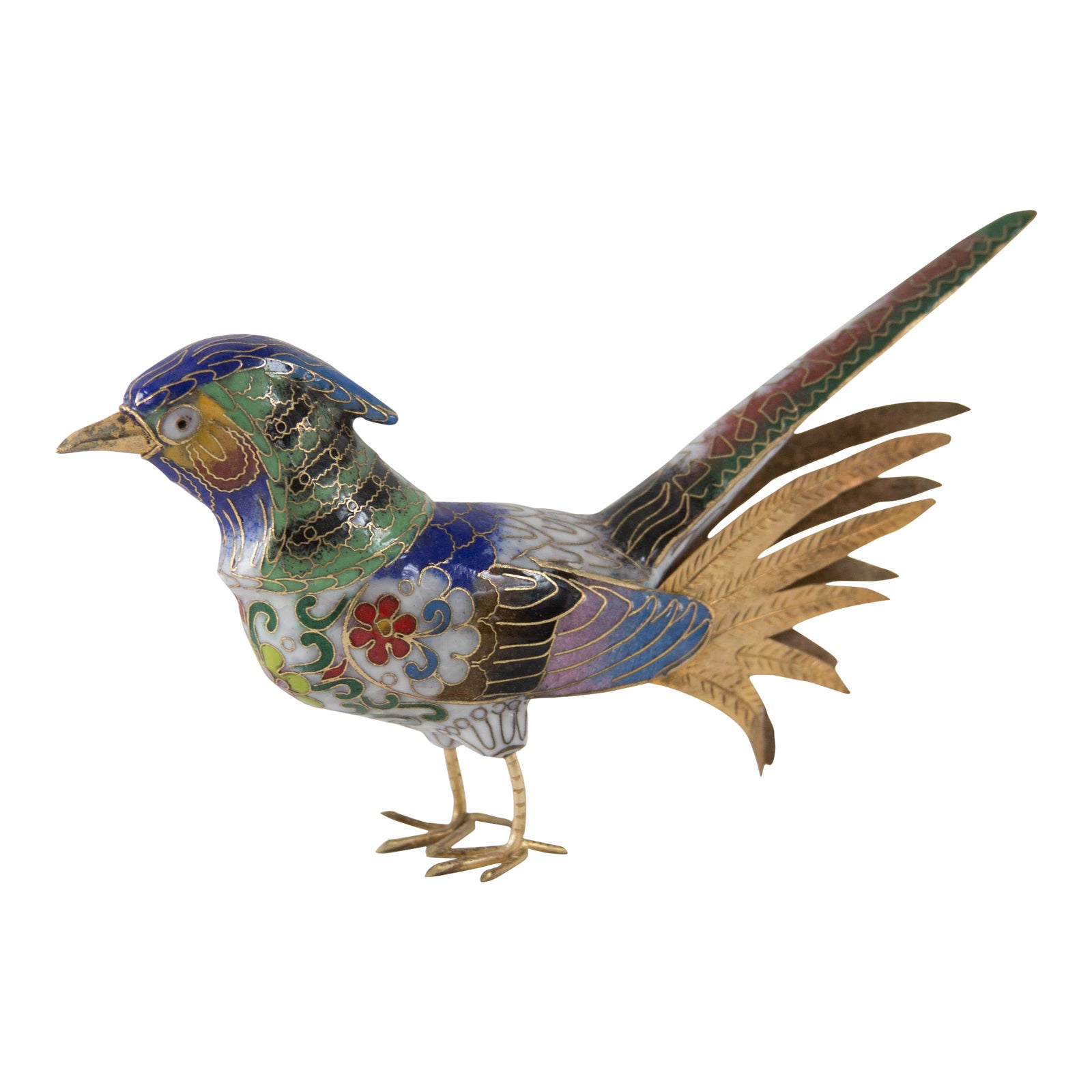 Vintage Cloisonné Bird Figurine Chairish