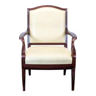 Therien Studio Workshops Classic Lounge Chair With Cream Upholstery For Sale
