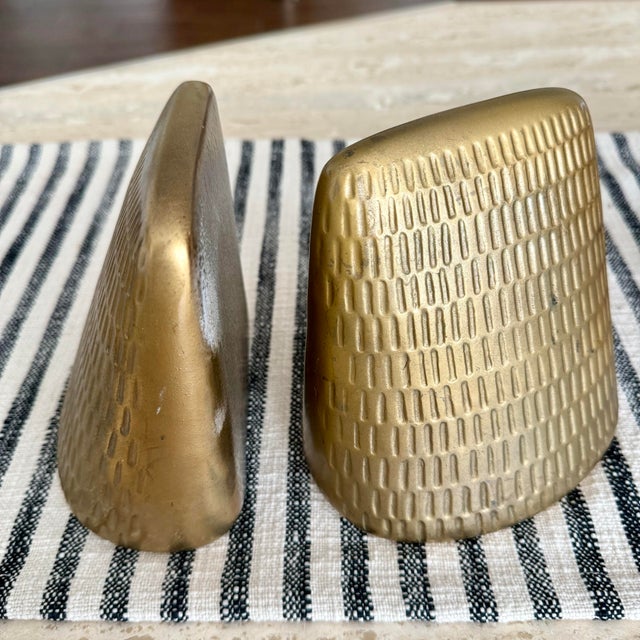 Mid Century Modern Ben Seibel Jenfredware Textured Wedge Bookends Vintage MCM For Sale - Image 12 of 12