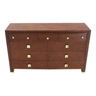 20th Century Art Deco Burl Wood Walnut Dresser For Sale