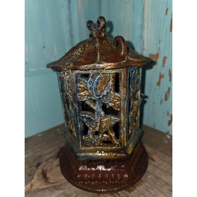 Japanese Antique Japanese Cast Iron Tea Garden Lantern. For Sale - Image 3 of 12