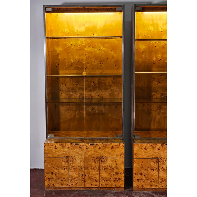 Splendid and refined pair of display cases designed by Gianluigi Gorgoni and produced by the Turri Brothers in Italy at...