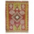 Colorful mid-20th century Turkish flat-weave Kilim. 3'11'' x 5'1''