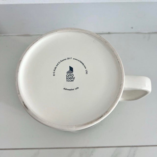 Ceramic Orla Kiely Teapot Multi Stem in Khaki Marine Print For Sale - Image 7 of 7
