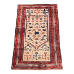 Turkish Baluch Wool Rug, 5' 8" X 3' 4"