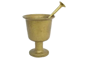 Antique Brass Pestle & Mortar