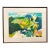 Vintage Framed Expressive Oil Pastel Tropical Landscape Drawing Molly J. Schiff For Sale