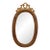 Antique Victorian Mahogany Oval Vanity Wishbone Dressing Wall Mirror 28" For Sale