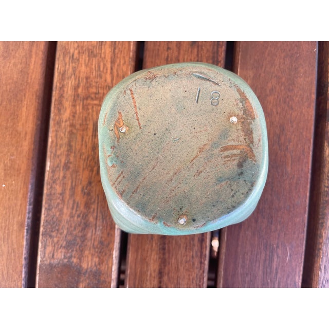 1920s Folk Art Handmade Decorative "Teco" Style Pinch Pot Ceramic Bowl For Sale - Image 5 of 5