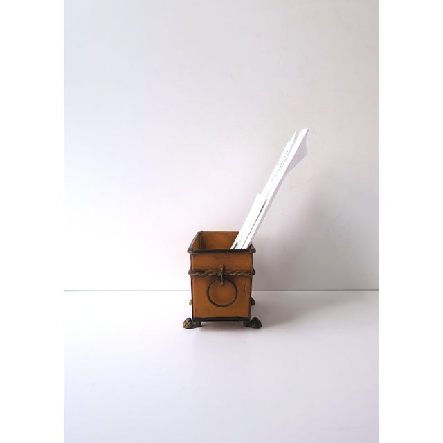 Italian Cachepot Plant Holder or Desk Accessory Neoclassical Empire Style, Signed Italy For Sale In New York - Image 6 of 13