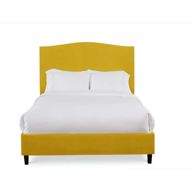 Casa Cosima Hazel Full/Double Bedframe, Golden Velvet For Sale - Image 4 of 4