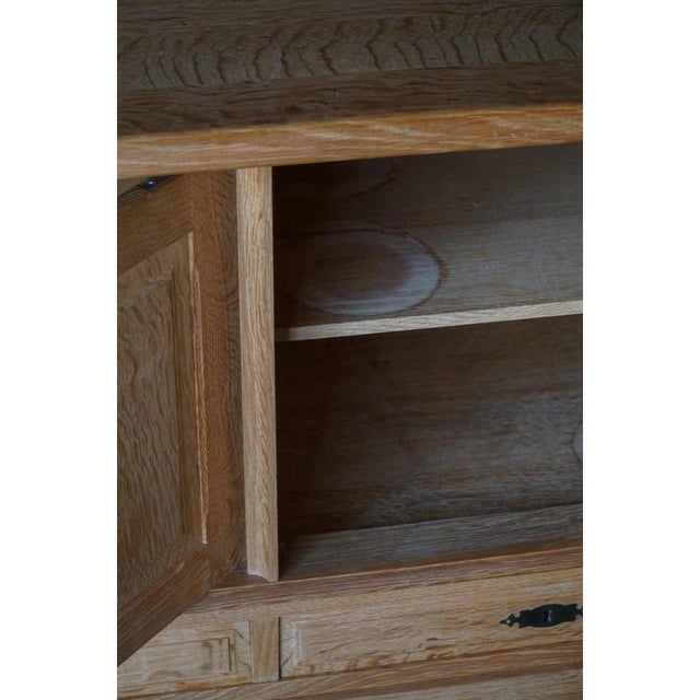 Gold Mid-Century Brutalist Danish Sideboard in Oak by Henning Kjærnulf, 1960s For Sale - Image 8 of 18