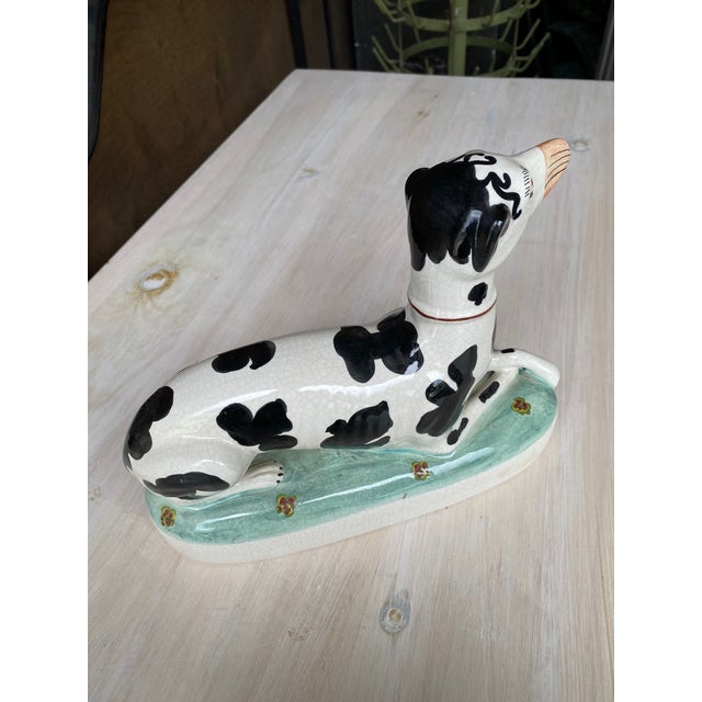 Beautifully proportioned Staffordshire-Style Dog Statue made in Italy in the 1990’s. Big enough to fill up some shelving...