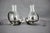 Czechoslovakian Crackle Glass Table Lamps with Wrought Iron Frames, 1950s, Set of 2 For Sale - Image 3 of 9