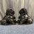 Late 20th Century Pair of Large Chinese Cloisonné Enamel Buddhist Lion Statues For Sale - Image 5 of 9