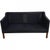 2212 Two-Seater Sofa in Black Leather by Børge Mogensen, 1980s For Sale - Image 17 of 18