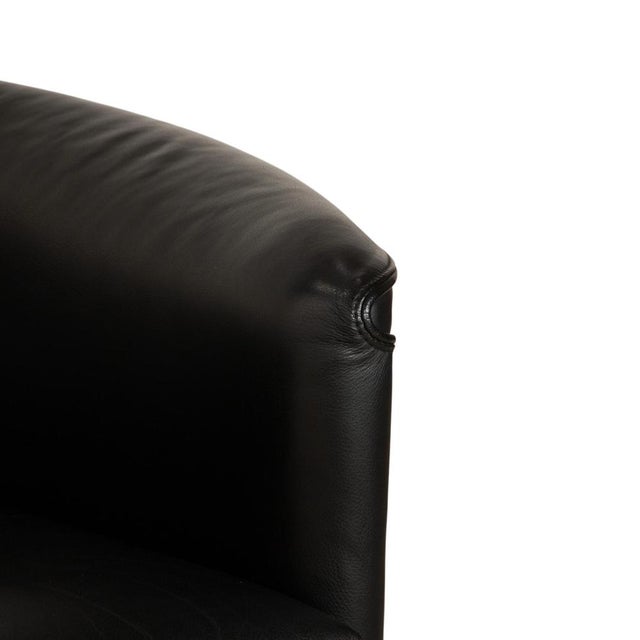Aura Armchair in Black Leather by Paolo Piva for Wittmann For Sale - Image 5 of 14