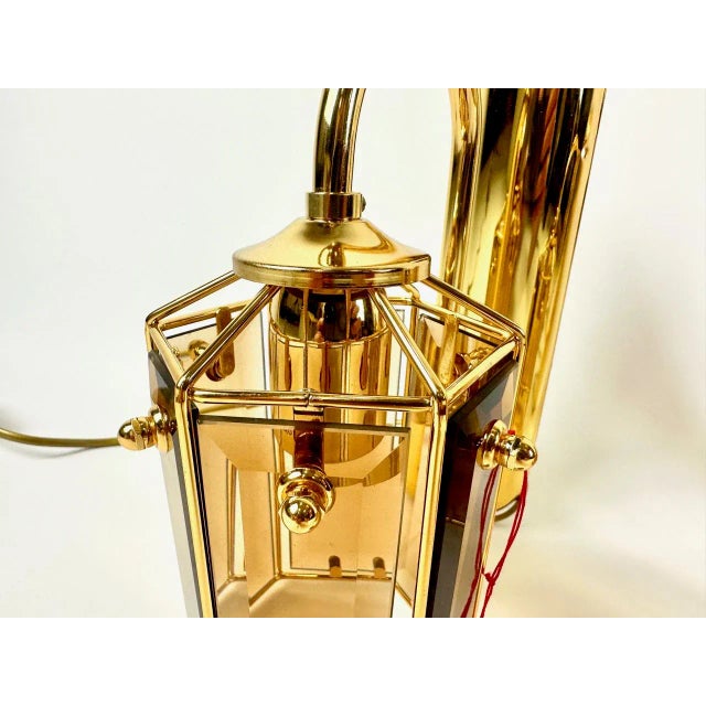 Gold Plated Smoked Glass Wall Lamps Model 1720 1 from Sego Armatur AS, Sweden, 1970s, Set of 2 For Sale - Image 4 of 16