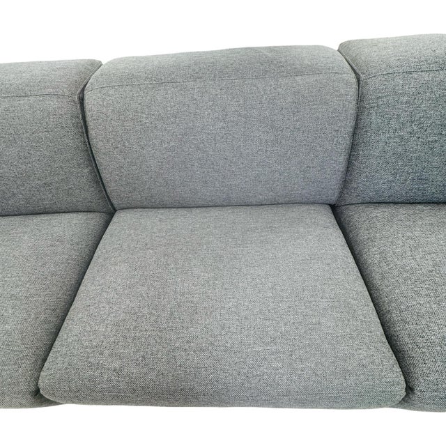 Natuzzi Pristine Contemporary Grey Natuzzi Sofa For Sale - Image 4 of 12