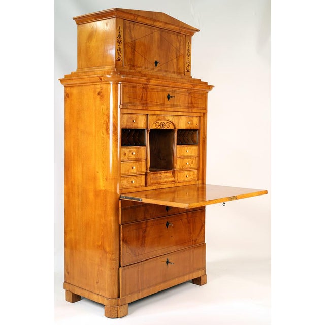 Biedermeier Secretary in Ash, 1830s For Sale - Image 12 of 16