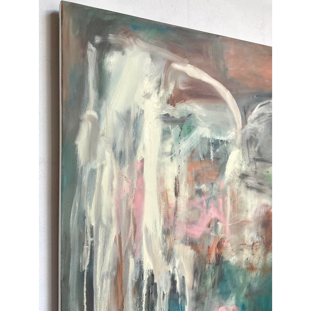 Vintage Boho Original Abstract Oil on Canvas For Sale - Image 9 of 9