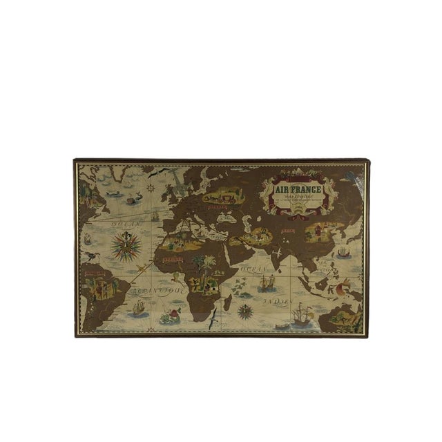 Air France Nova and Vetera Poster Map by Lucien Boucher, Paris, France, 1939 For Sale - Image 6 of 18
