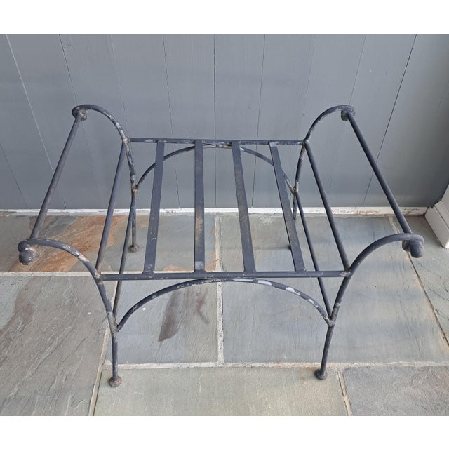 1960s Vintage Iron Bench or Stool a Pair For Sale - Image 5 of 8