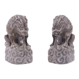 Chinese Pair of Petite Mythical Qilin For Sale