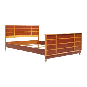 Paul Frankl for Johnson Furniture Company Mid Century Station Wagon Full Bed Frame