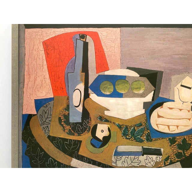 Pablo Picasso Vintage 1992 Modernist Lithograph Print Framed Cubist Exhibition Poster " Still Life With Biscuits " 1924 For Sale In Kansas City - Image 6 of 12
