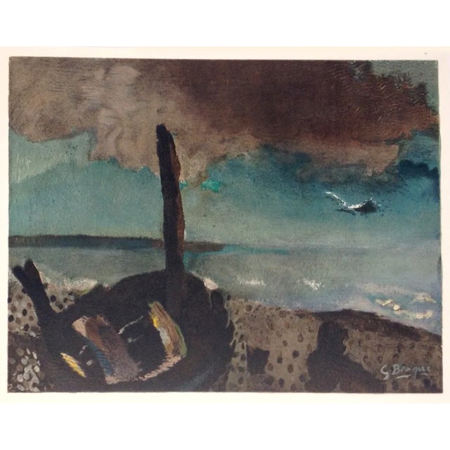 Artist: Georges Braque Country: France Title: Marine à la Mouette 1957 Medium: Lithograph, signed in the plate Paper Size:...