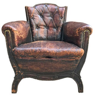Leather Club Chair by Otto Schulz For Sale