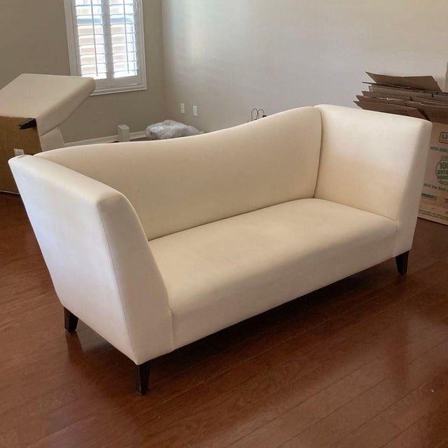 Shabby Chic Rachel Ashwell Shabby Chic Couture Cream Loveseat For Sale - Image 3 of 6