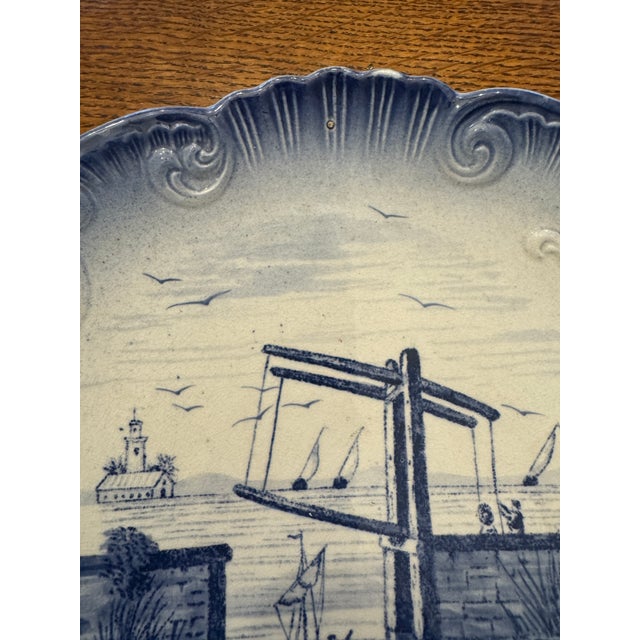 Early 19th Century German Rococo Blue and White Plates a Pair For Sale - Image 10 of 12