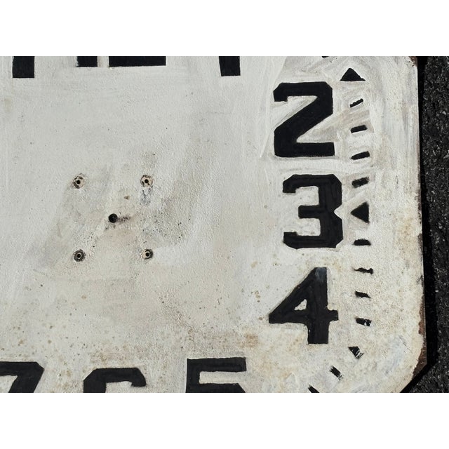 Late 19th C. Large Railway Stations Style Clock Face For Sale - Image 6 of 6