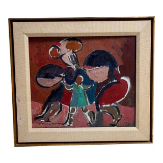 1970s Robert Weimerskirch Painting, Framed For Sale
