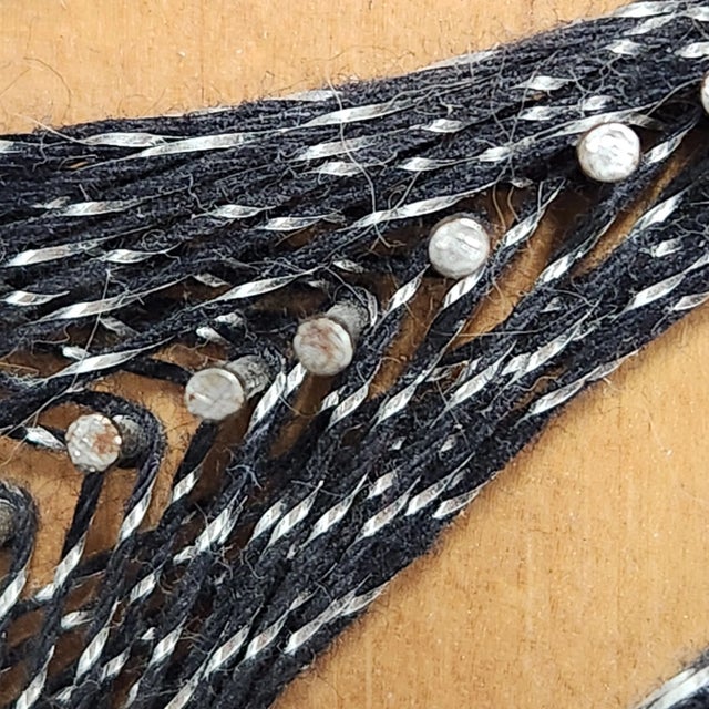 Mid-Century Sunburst Mandala String Art Wall Art on Wood Panel For Sale In Chicago - Image 6 of 10