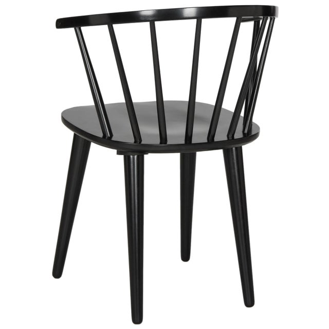 2020s 18''H Black Curved Spindle Side Chair - a Pair For Sale - Image 5 of 7