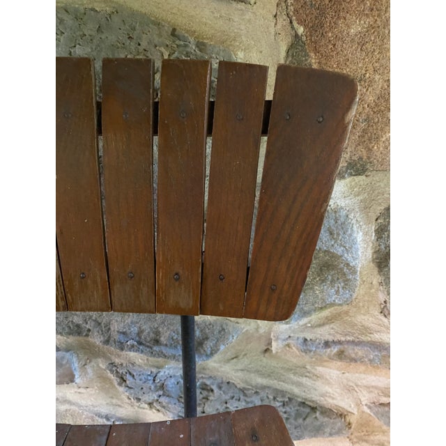 Mid Century Modern Arthur Umanoff Counter Bar Stool Slat Back Bent Wood Swivel Industrial Chair 1963 For Sale - Image 11 of 12