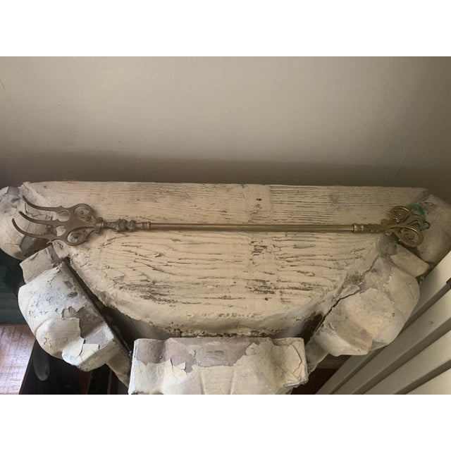 19th Century Brass Oversized Kitchen Fork For Sale - Image 9 of 9