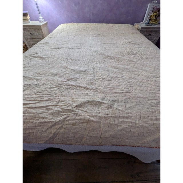 Late 19th Century Hand-Stitched Patchwork Checkerboard Quilt For Sale - Image 5 of 10