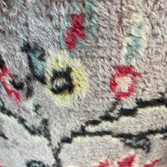 Vintage Handmade Rug Cushion Cover For Sale - Image 10 of 11